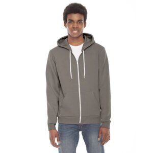 American Apparel Unisex Flex Fleece Zip Hoodie - F497 - Pewter